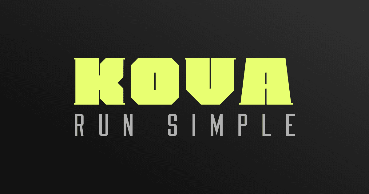 Kova Run product interface